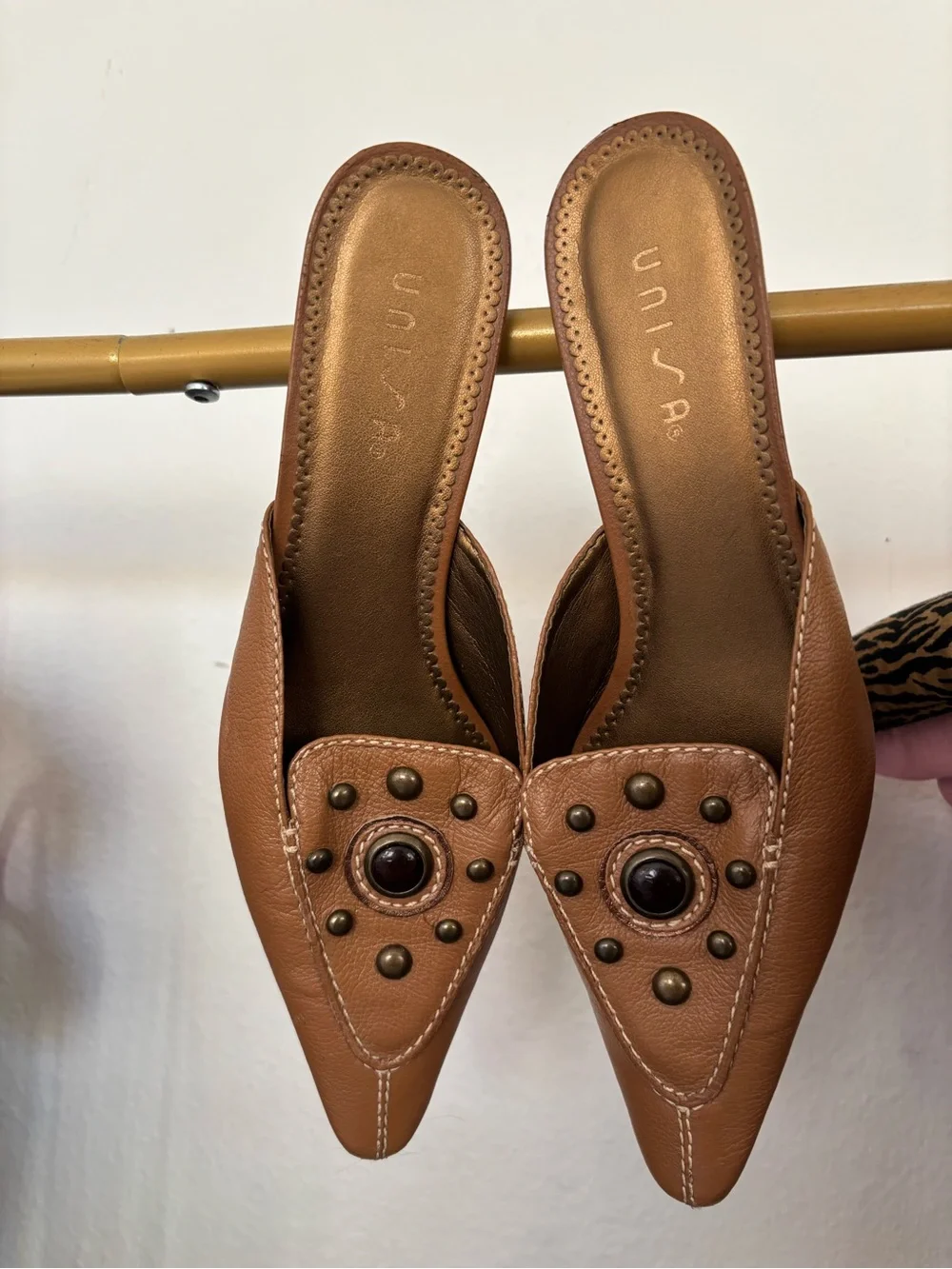 Vintage Boho Summer Brassy Kitten Heels